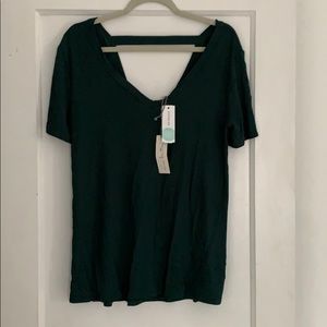 Dark Green V-Neck Shirt